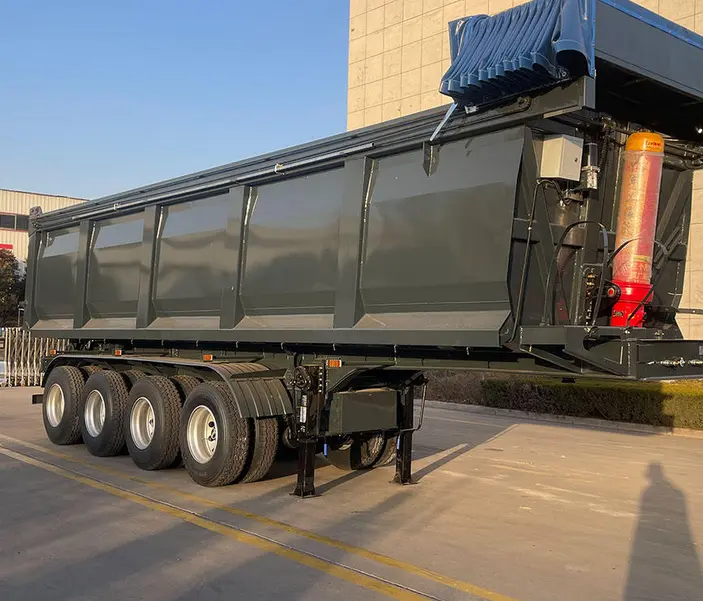 Manufacture Dump Truck Semi Trailers with Steel Material Construction