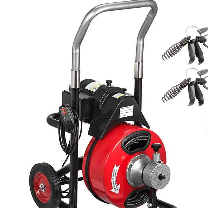 Electric Automatic Drain Cleaner,spring Pumbling Snake Drain Pipe Cleaner