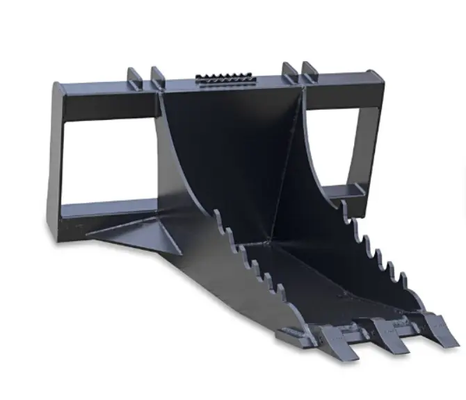 Heavy-Duty Skid Steer Loader Stump Auger Bucket